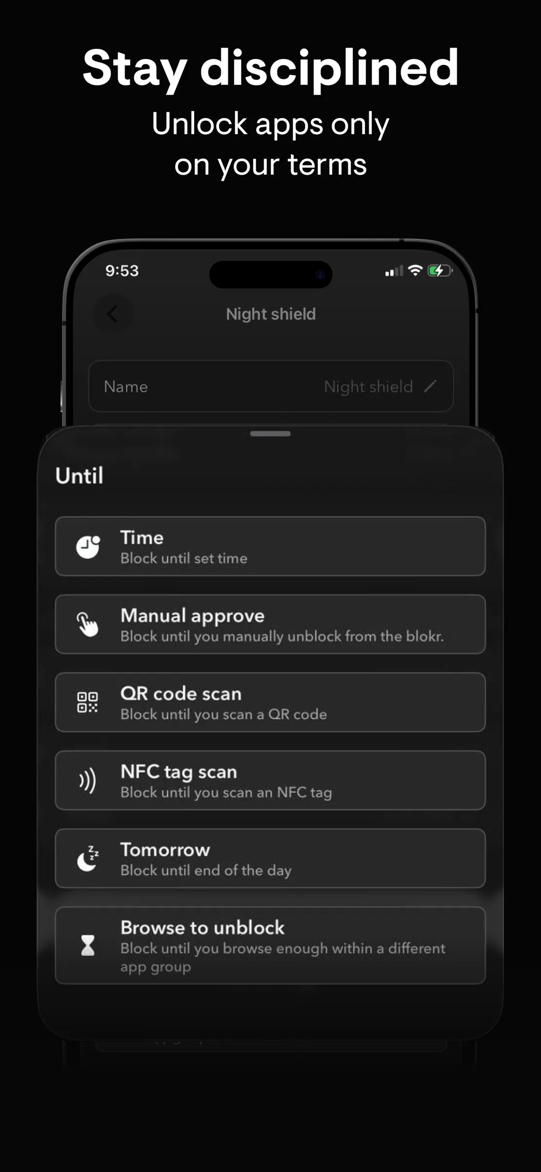 blokr App-Screen 1